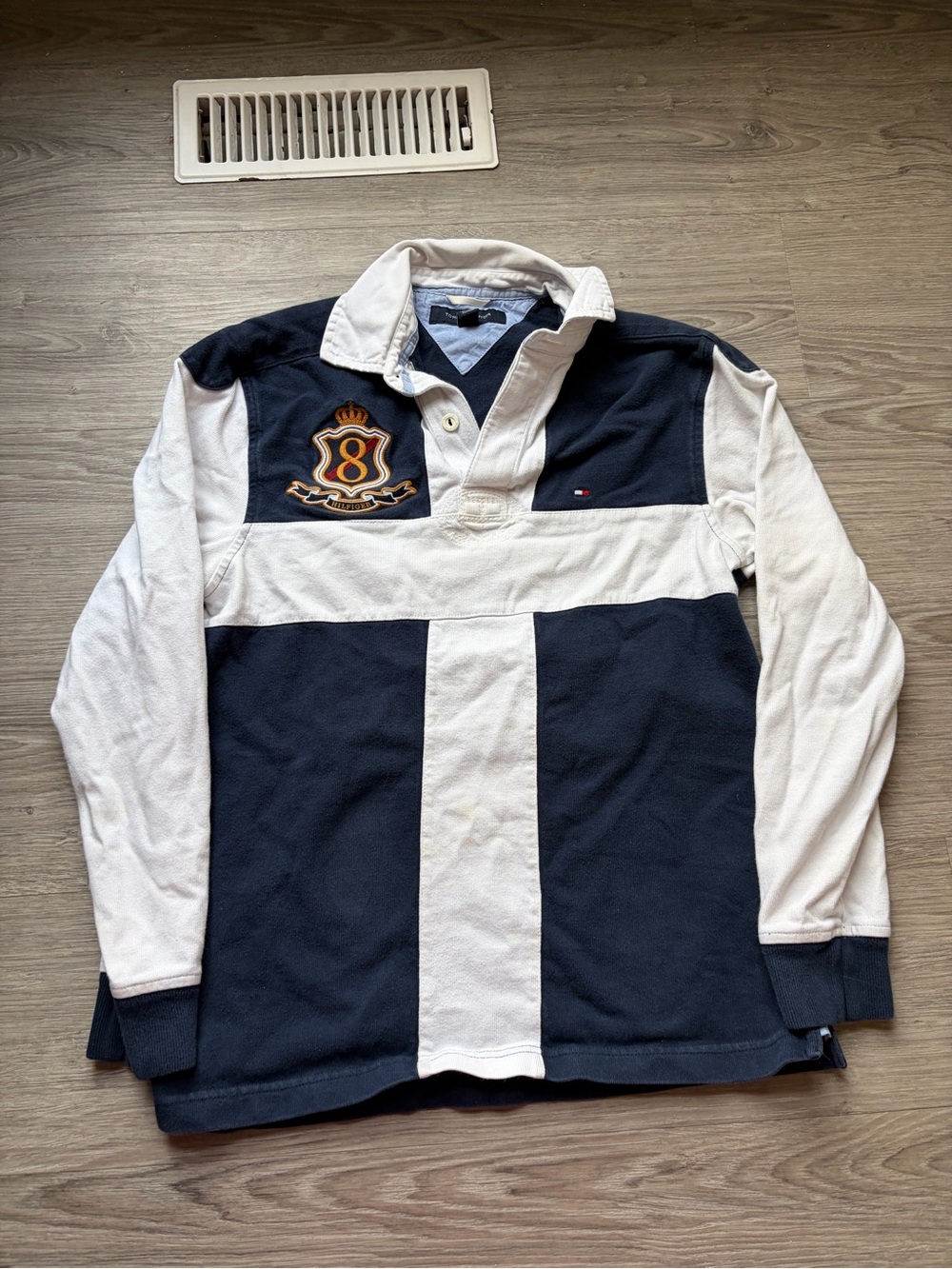 Tommy Hilfiger Men's Navy & White Rugby Shirt Jacket